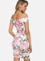 NEW FEELING Womens White Floral Dresses
