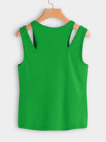 NEW FEELING Womens Green Camis