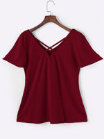 NEW FEELING Womens Red T-Shirts