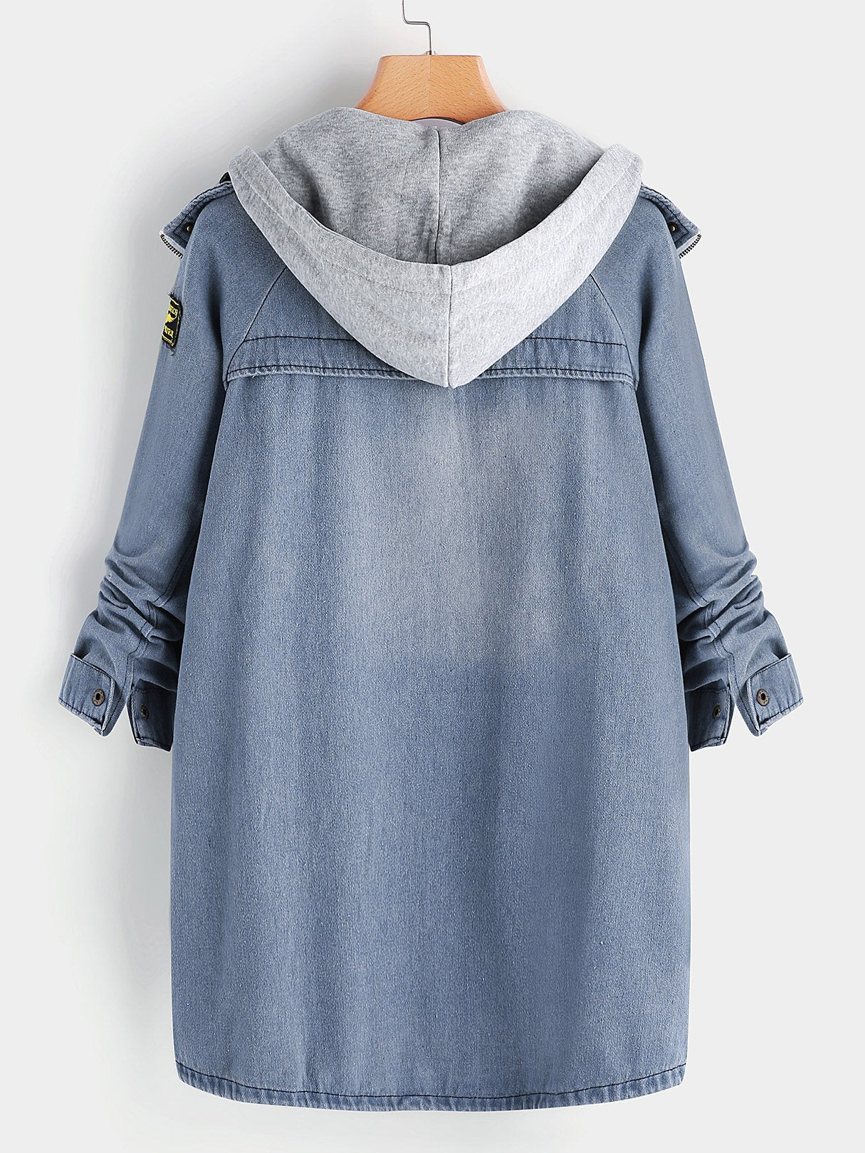 NEW FEELING Womens Light Blue Plus Size Coats & Jackets