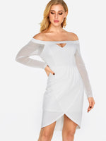 OEM Ladies White Off The Shoulder Dresses