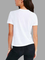 NEW FEELING Womens White T-Shirts
