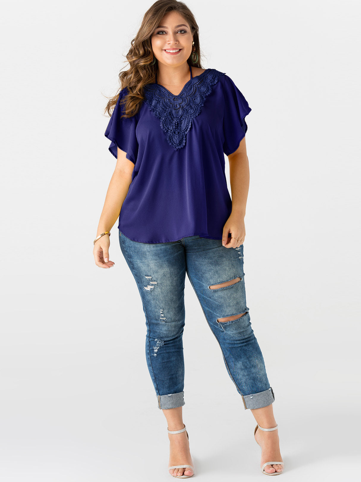 Custom Womens Plus Size Purple Tops