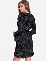 NEW FEELING Womens Black V-Neck Dresses