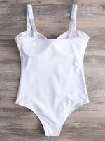 NEW FEELING Womens White One-Pieces