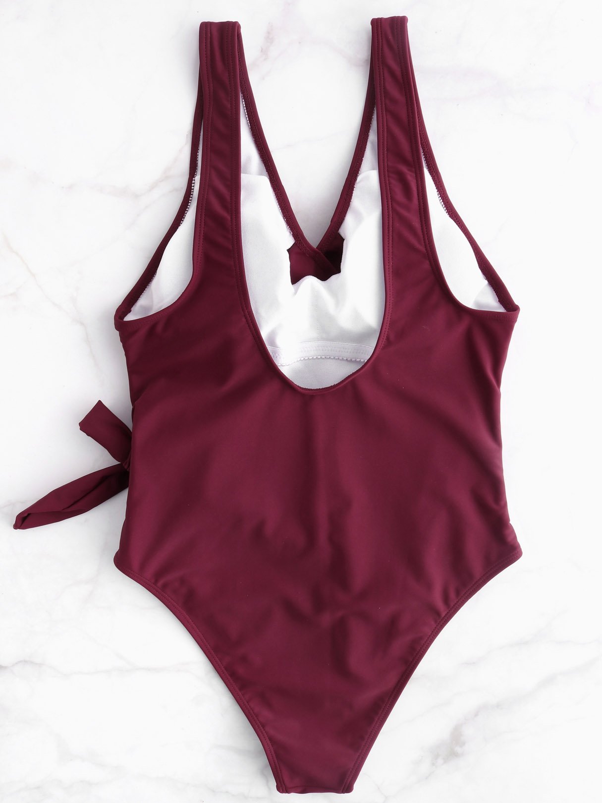 NEW FEELING Womens Burgundy One-Pieces
