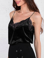 NEW FEELING Womens Black Camis