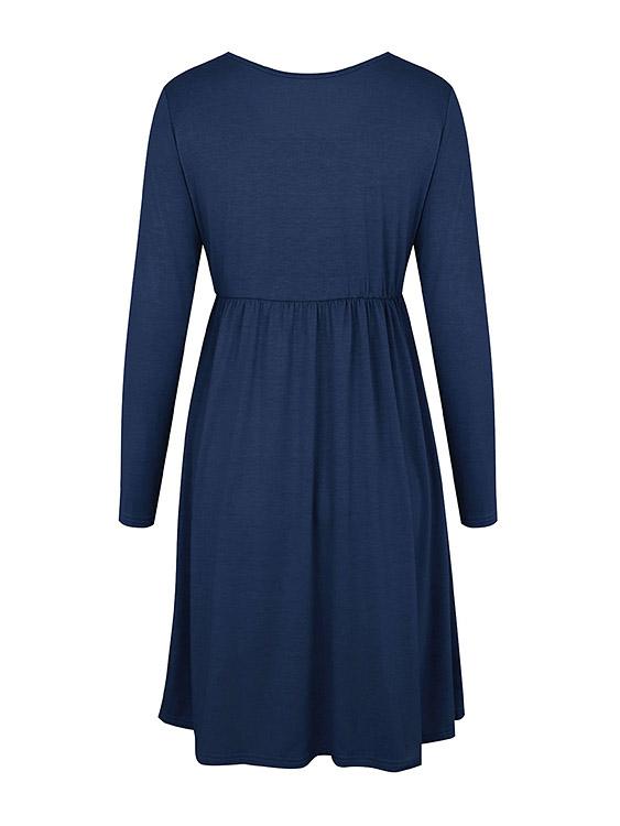 ODM Ladies Long Sleeve Midi Dress