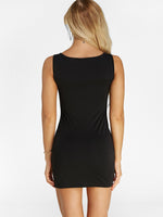 NEW FEELING Womens Black V-Neck Dresses