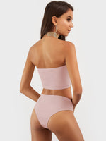 High Waisted Boy Shorts Bikini Set