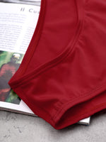 Custom Red Strapless Bikini