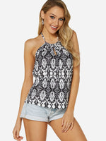 Wholesale Halter Geometrical Backless Sleeveless Cami