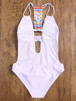NEW FEELING Womens White One-Pieces
