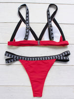 NEW FEELING Womens Red Bikinis