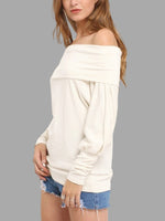 NEW FEELING Womens White T-Shirts