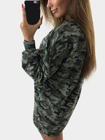 NEW FEELING Womens Camouflage Mini Dresses