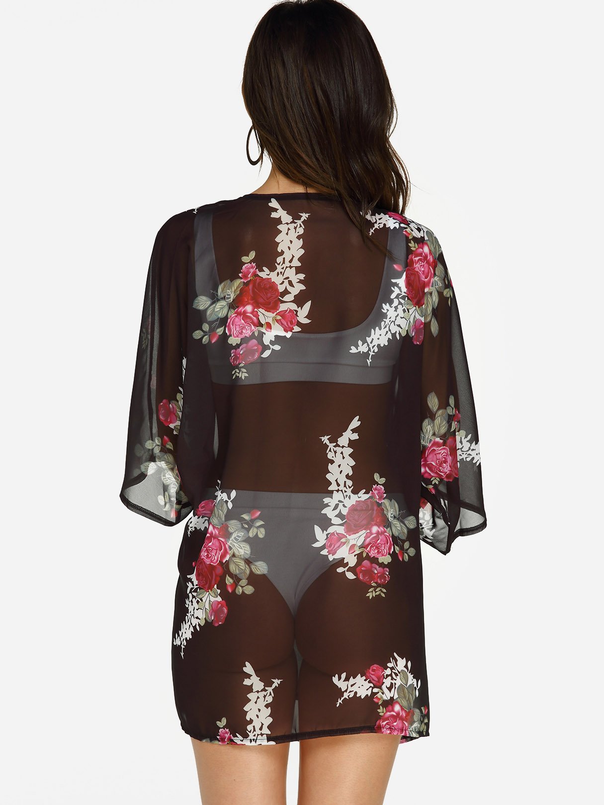 NEW FEELING Womens Black Cover-Ups