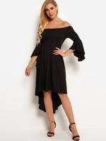 OEM Ladies Black Off The Shoulder Dresses