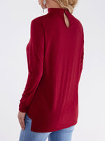 NEW FEELING Womens Burgundy T-Shirts
