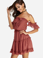 OEM Ladies Rust Mini Dresses