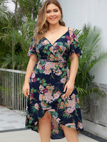 Custom Ladies Deep V Neck Plus Size Dress