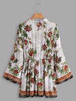 NEW FEELING Womens White Floral Dresses