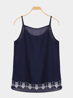 Wholesale Round Neck Sleeveless Black Camis