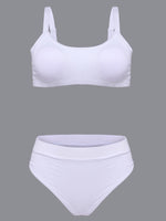 NEW FEELING Womens White Bikinis