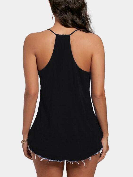 NEW FEELING Womens Black Camis