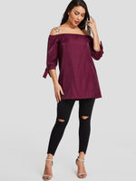 ODM Ladies Half Sleeve Blouses