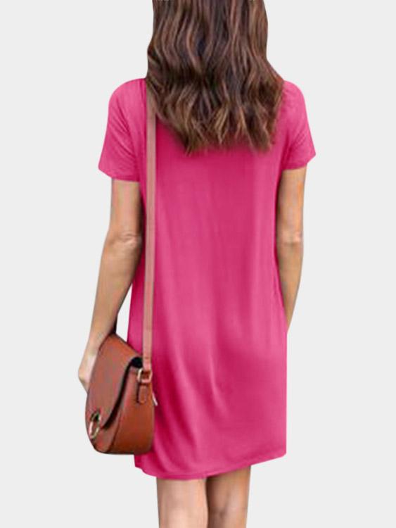 NEW FEELING Womens Rose V-Neck Dresses