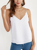 NEW FEELING Womens White Camis