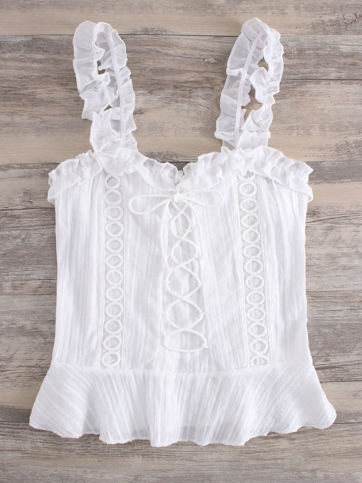 NEW FEELING Womens White Camis