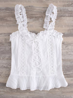 NEW FEELING Womens White Camis