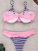 Seersucker Bandeau Bikini