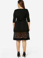 NEW FEELING Womens Black Plus Size Dresses