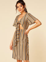 OEM Ladies Camel Midi Dresses