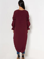 NEW FEELING Womens Burgundy T-Shirts