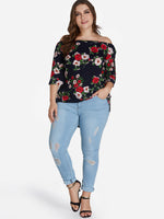 OEM ODM Womens 3/4 Sleeve Plus Size Tops