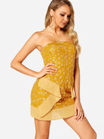 OEM Ladies Yellow Sexy Dresses