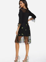 NEW FEELING Womens Black Midi Dresses