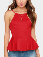 NEW FEELING Womens Red Camis