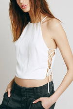 Wholesale Halter Sleeveless White Camis
