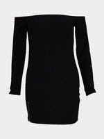 NEW FEELING Womens Black Off The Shoulder Dresses
