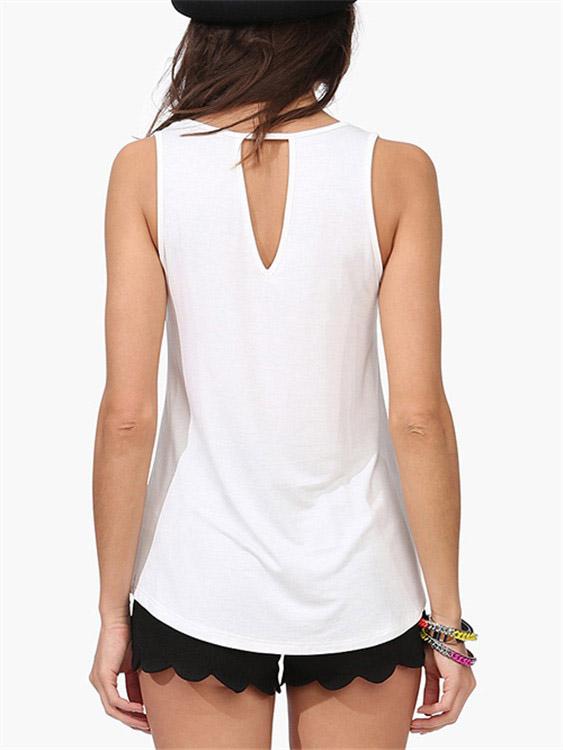 NEW FEELING Womens White Camis