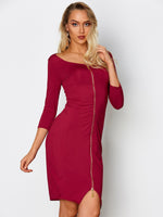 ODM Ladies 3/4 Sleeve Sexy Dress