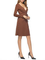 OEM Ladies Brown Midi Dresses