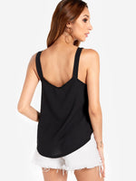 NEW FEELING Womens Black Camis