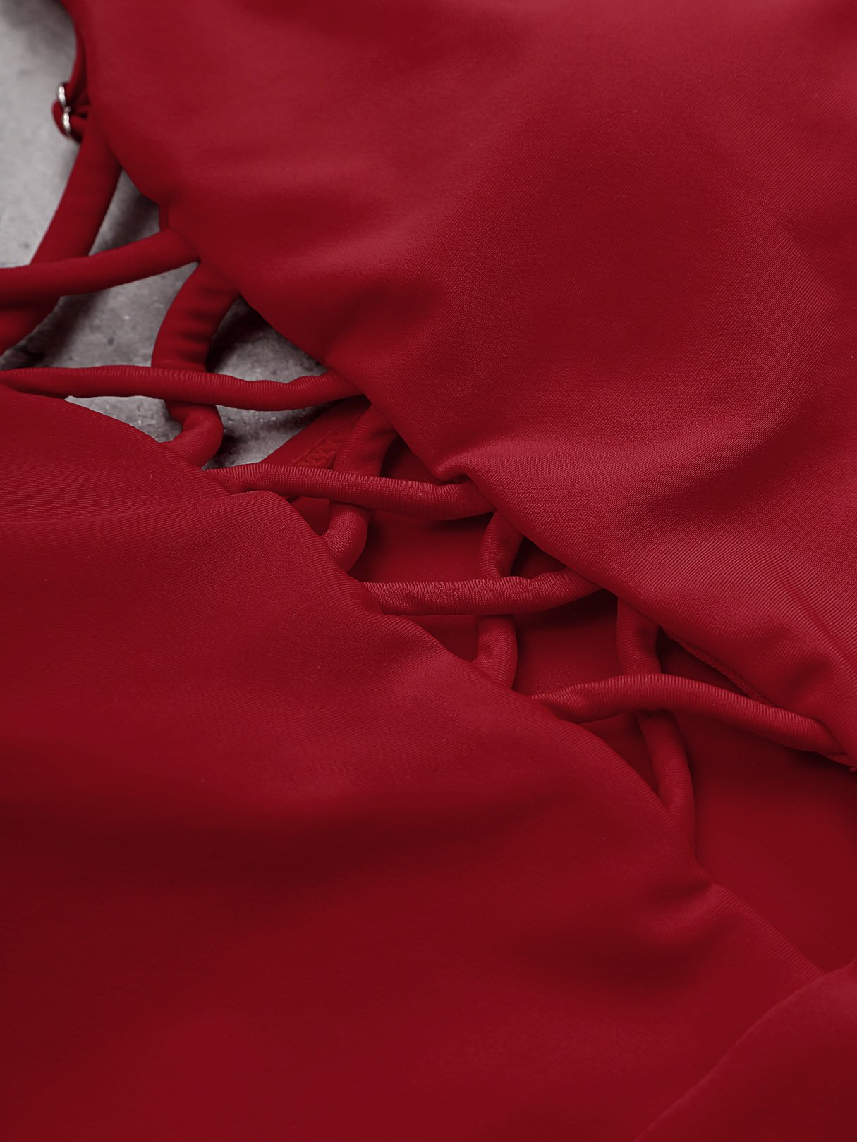Custom Red And White Bikini Bottoms