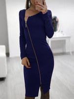 OEM Ladies Navy Midi Dresses